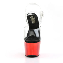 Cargar imagen en el visor de la galería, Tacones Pleaser ADORE-708 Transparente Rojo Cromo
