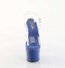 Cargar imagen en el visor de la galería, Tacones Pleaser ADORE-708 Transparente Royal Azul