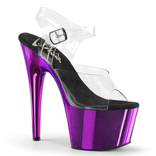 Cargar imagen en el visor de la galería, Tacones Pleaser ADORE-708 Transparente Morado Cromo