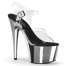 Load image into Gallery viewer, Tacones Pleaser ADORE-708 Transparente Plata Cromo