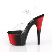 Load image into Gallery viewer, Tacones Pleaser ADORE-708BR Transparente Rojo Negro