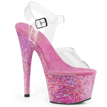 Load image into Gallery viewer, Tacones Pleaser ADORE-708CF Transparente Rosa Confetti