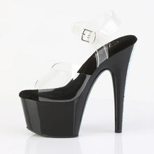 Cargar imagen en el visor de la galería, Tacones Pleaser ADORE-708CRS-2 Transparente Negro Plata