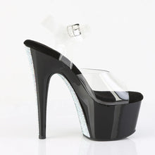 Cargar imagen en el visor de la galería, Tacones Pleaser ADORE-708CRS-2 Transparente Negro Plata