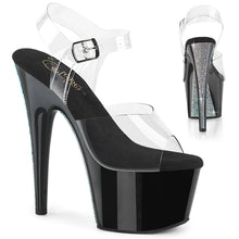 Cargar imagen en el visor de la galería, Tacones Pleaser ADORE-708CRS-2 Transparente Negro Plata
