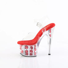 Cargar imagen en el visor de la galería, Tacones Pleaser ADORE-708FL Transparente Rojo Flowers