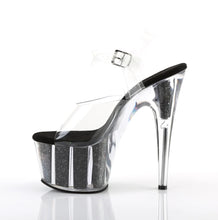 Load image into Gallery viewer, Tacones Pleaser ADORE-708G Transparente Negro Purpurina