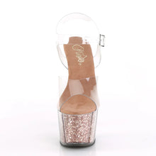 Cargar imagen en el visor de la galería, Tacones Pleaser ADORE-708G Transparente Oro Rosa