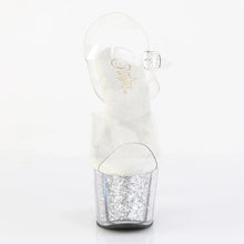 Carregar imagem no visualizador da galeria, Tacones Pleaser ADORE-708G Transparente Plata Purpurina