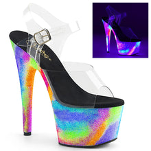Carregar imagem no visualizador da galeria, Tacones Pleaser ADORE-708GXY Transparente Neon Galaxy
