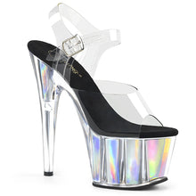 Cargar imagen en el visor de la galería, Tacones Pleaser ADORE-708HGI Transparente Plata Hologram