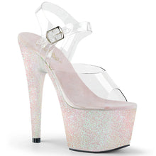 Load image into Gallery viewer, Tacones Pleaser ADORE-708HMG Transparente Opal Purpurina
