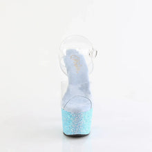 Carregar imagem no visualizador da galeria, Tacones Pleaser ADORE-708LG Transparente B. Azul