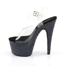 Carregar imagem no visualizador da galeria, Tacones Pleaser ADORE-708LG Transparente Negro Purpurina