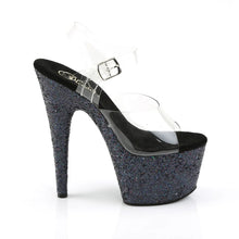 Carregar imagem no visualizador da galeria, Tacones Pleaser ADORE-708LG Transparente Negro Purpurina
