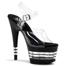 Load image into Gallery viewer, Tacones Pleaser ADORE-708LN Transparente Negro