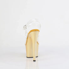 Cargar imagen en el visor de la galería, Tacones Pleaser ADORE-708LQ Transparente Liquid Dorado