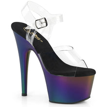 Cargar imagen en el visor de la galería, Tacones Pleaser ADORE-708MCH Transparente Morado Verde