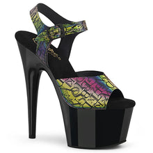Load image into Gallery viewer, Tacones Pleaser ADORE-708N-LTP Verde Morado Negro