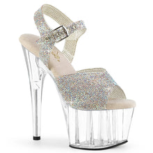 Load image into Gallery viewer, Tacones Pleaser ADORE-708N-RS Plata Transparente