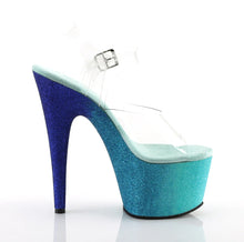 Carregar imagem no visualizador da galeria, Tacones Pleaser ADORE-708OMBRE Transparente Aguamarina Azul