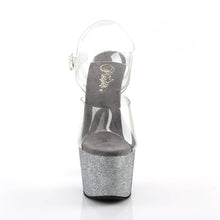 Cargar imagen en el visor de la galería, Tacones Pleaser ADORE-708OMBRE Transparente Plata Negro
