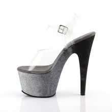 Cargar imagen en el visor de la galería, Tacones Pleaser ADORE-708OMBRE Transparente Plata Negro