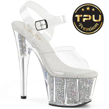 Cargar imagen en el visor de la galería, Tacones Pleaser ADORE-708PREM-RSI Transparente Plata