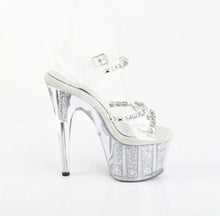 Load image into Gallery viewer, Tacones Pleaser ADORE-708PREM-STNG Transparente Plata Purpurina