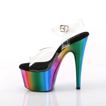 Load image into Gallery viewer, Tacones Pleaser ADORE-708RC Transparente Rainbow Cromo