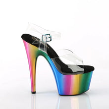 Load image into Gallery viewer, Tacones Pleaser ADORE-708RC Transparente Rainbow Cromo