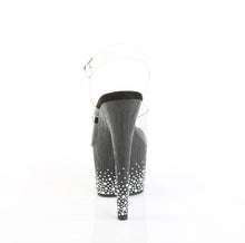 Cargar imagen en el visor de la galería, Tacones Pleaser ADORE-708SPKL-01 Transparente Negro Plata