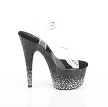 Cargar imagen en el visor de la galería, Tacones Pleaser ADORE-708SPKL-01 Transparente Negro Plata