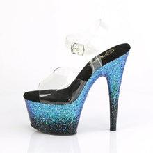 Carregar imagem no visualizador da galeria, Tacones Pleaser ADORE-708SS Transparente Negro Azul