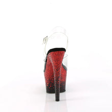 Load image into Gallery viewer, Tacones Pleaser ADORE-708SS Transparente Negro Rojo