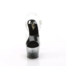 Load image into Gallery viewer, Tacones Pleaser ADORE-708SS Transparente Negro Plata