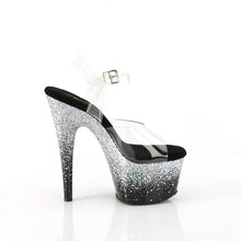 Load image into Gallery viewer, Tacones Pleaser ADORE-708SS Transparente Negro Plata
