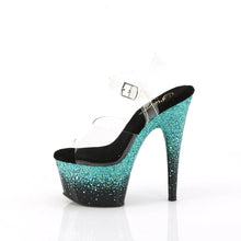 Carregar imagem no visualizador da galeria, Tacones Pleaser ADORE-708SS Transparente Negro Turquoise
