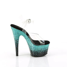 Carregar imagem no visualizador da galeria, Tacones Pleaser ADORE-708SS Transparente Negro Turquoise