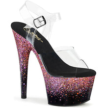 Load image into Gallery viewer, Tacones Pleaser ADORE-708SS Transparente Negro Rosa