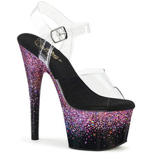 Cargar imagen en el visor de la galería, Tacones Pleaser ADORE-708SS Transparente Negro Morado