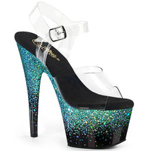Carregar imagem no visualizador da galeria, Tacones Pleaser ADORE-708SS Transparente Negro Turquoise