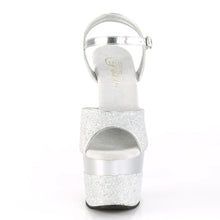 Carregar imagem no visualizador da galeria, Tacones Pleaser ADORE-709-2G Plata Purpurina