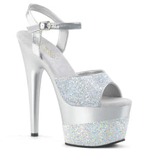 Carregar imagem no visualizador da galeria, Tacones Pleaser ADORE-709-2G Plata Purpurina
