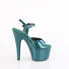Load image into Gallery viewer, Tacones Pleaser ADORE-709GP Teal Purpurina Charol