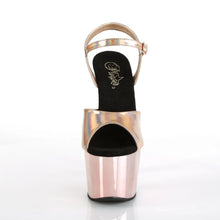 Load image into Gallery viewer, Tacones Pleaser ADORE-709HGCH Oro Rosa Hologram