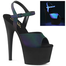 Carregar imagem no visualizador da galeria, Tacones Pleaser ADORE-709REFL Verde Reflective Negro