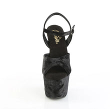 Load image into Gallery viewer, Tacones Pleaser ADORE-709WR Negro Shimmering Fabric