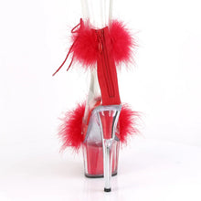 Load image into Gallery viewer, Tacones Pleaser ADORE-724F Transparente Rojo Fur