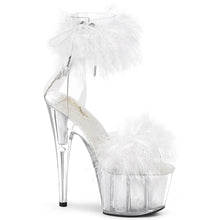 Carregar imagem no visualizador da galeria, Tacones Pleaser ADORE-724F Transparente Blanco Fur